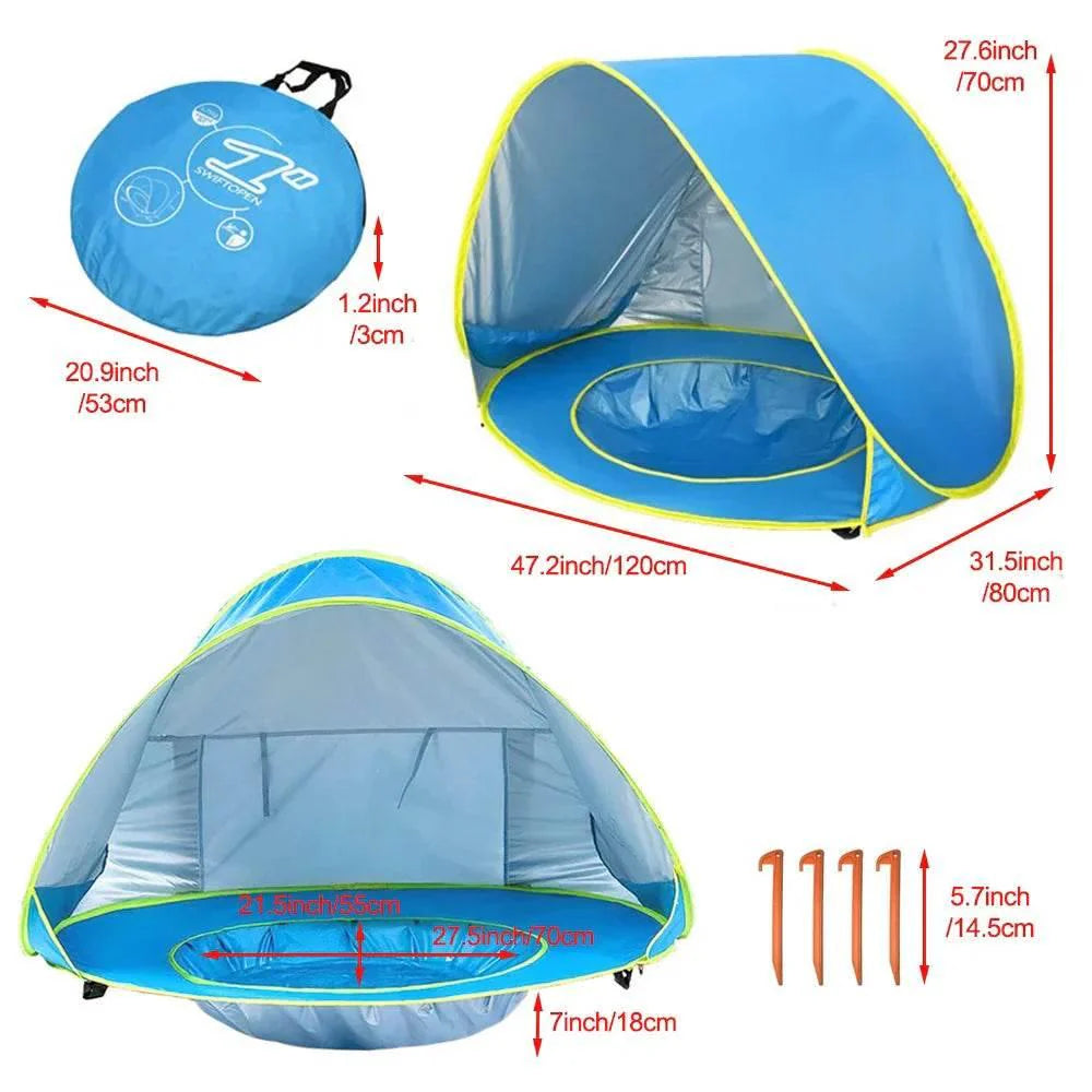 Portable Beach Tent with Shade Pool - mybabyx.store