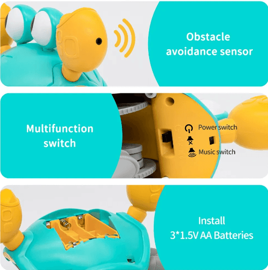 Interactive Crab Toy - mybabyx.store