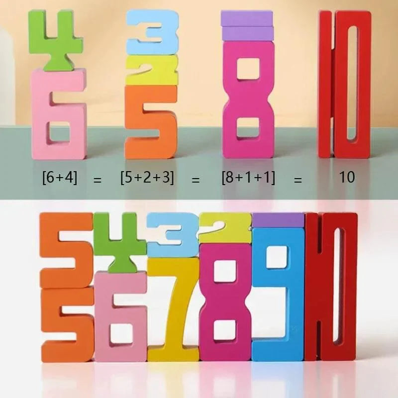 Wooden Number Building Block - mybabyx.store