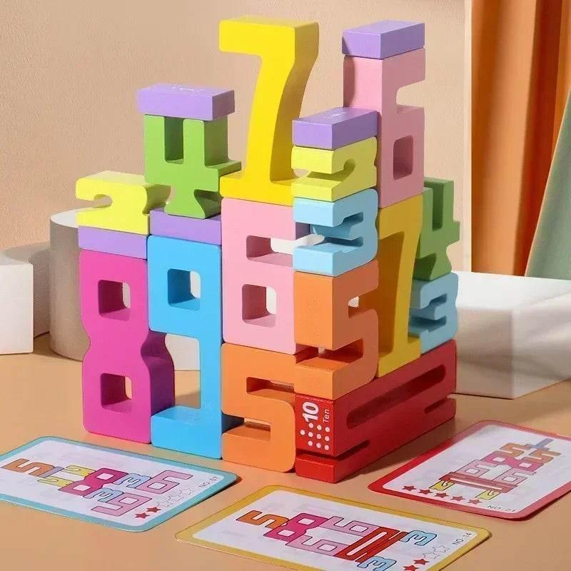 Wooden Number Building Block - mybabyx.store