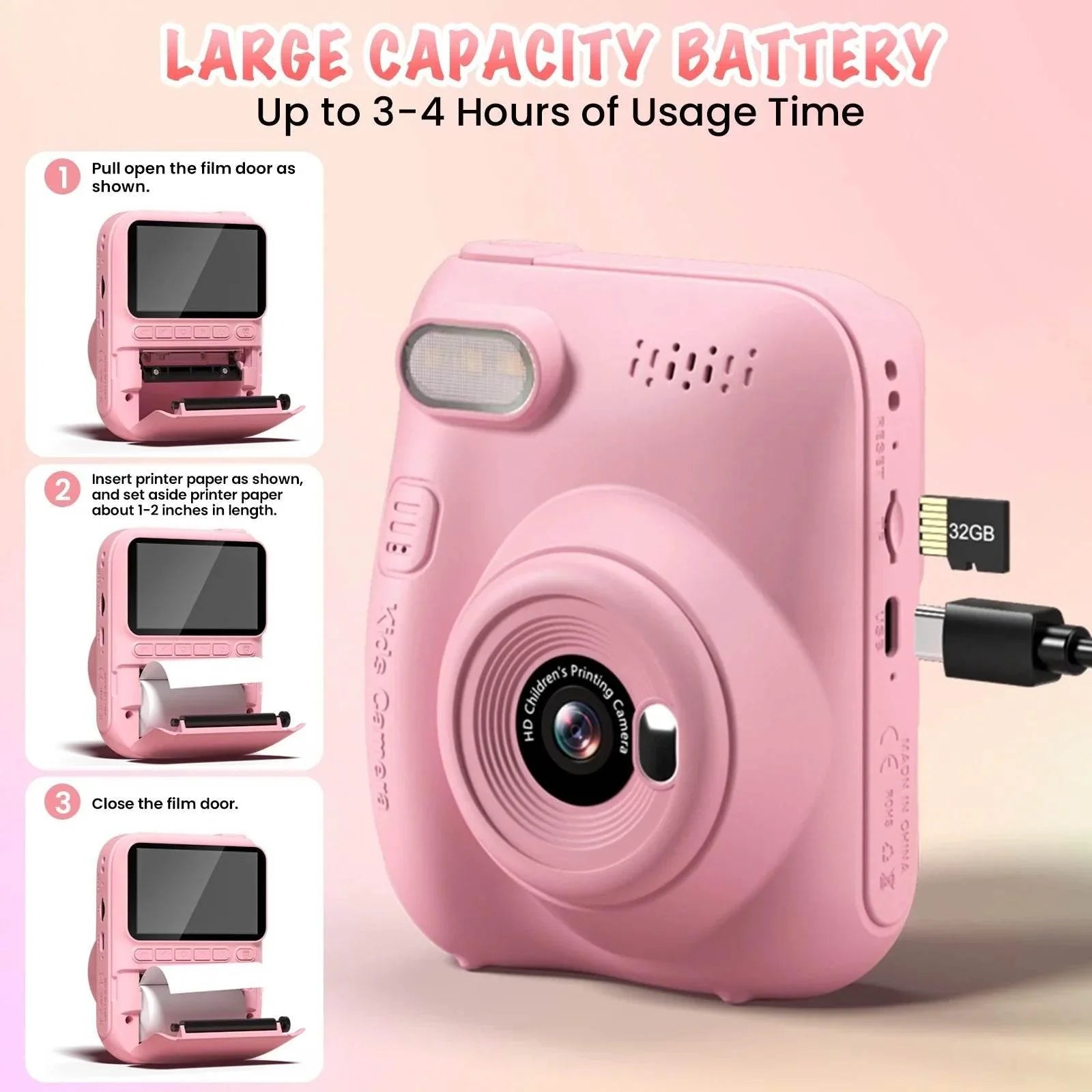 Instant Print Camera for Kids - mybabyx.store