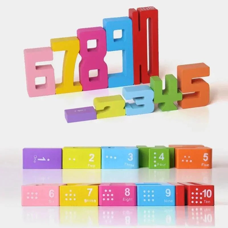 Wooden Number Building Block - mybabyx.store