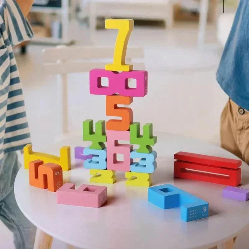 Wooden Number Building Block - mybabyx.store