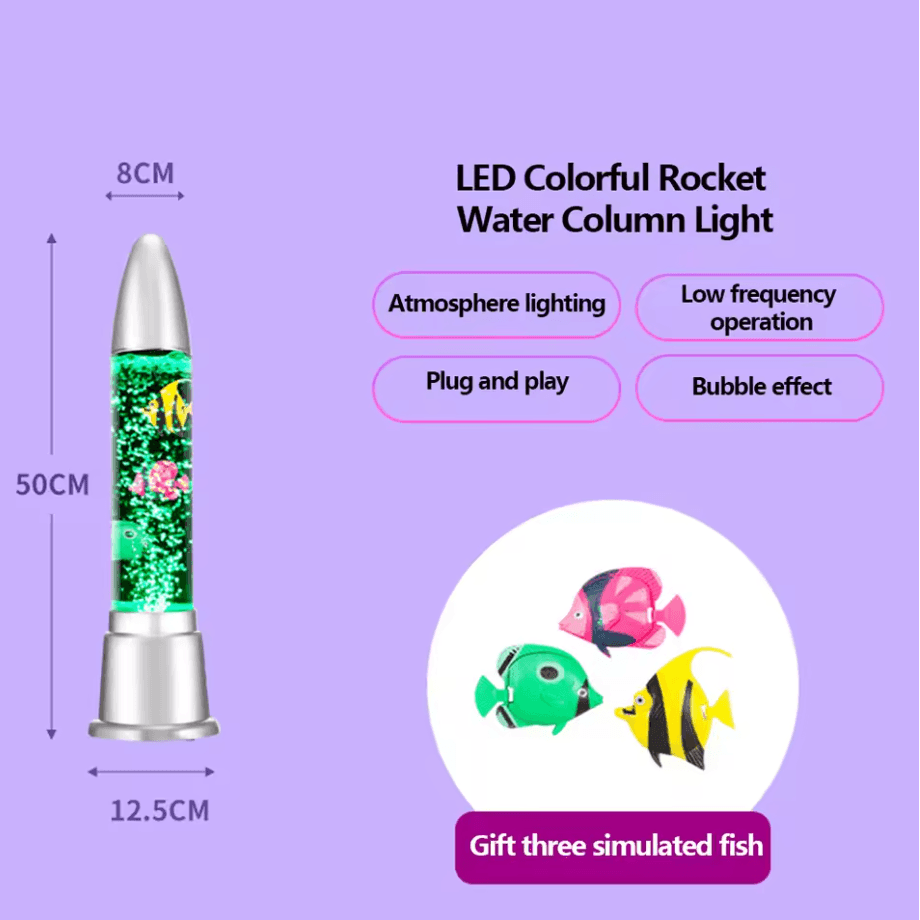 Sensory Bubble Fish Lamp - mybabyx.store