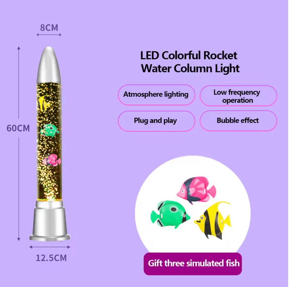 Sensory Bubble Fish Lamp - mybabyx.store