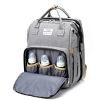 Diaper Bag Backpack - Portable Baby Bed - mybabyx.store